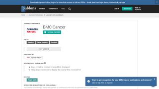 
                            9. BMC Cancer | Publons