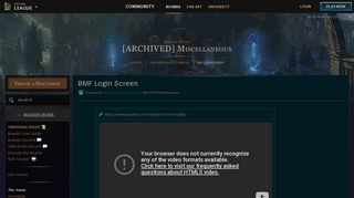 
                            6. BMF Login Screen - Boards - League of Legends
