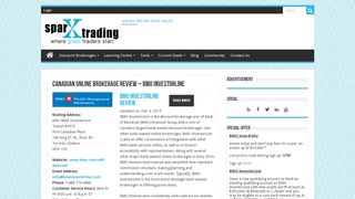 
                            5. BMO InvestorLine Review - Canadian Online Broker - SparxTrading ...