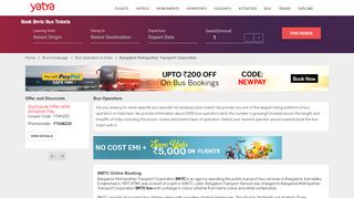 
                            6. BMTC Online Booking - Find BMTC Login, Bus Routes ... - Yatra.com