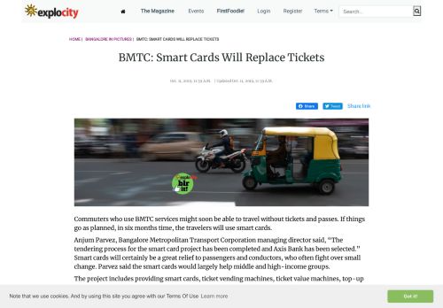 
                            13. BMTC: Smart Cards Will Replace Tickets - Explocity - Bangalore