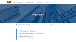 
                            10. BMW Bank: Adresse & Banken-Portrait (Details) - FinanceScout24