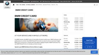 
                            13. BMW Credit Card | BMW Northwest