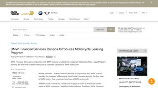 
                            9. BMW Financial Services Canada Introduces Motorcycle Leasing ...