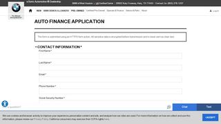 
                            7. BMW Financing Application | BMW of West Houston