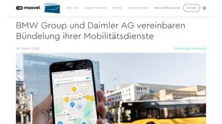 
                            2. BMW Group und Daimler AG vereinbaren Bündelung ihrer ... - Moovel