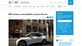 
                            11. BMW i3 dostępne w systemie 4Mobility car sharing w Warszawie ...
