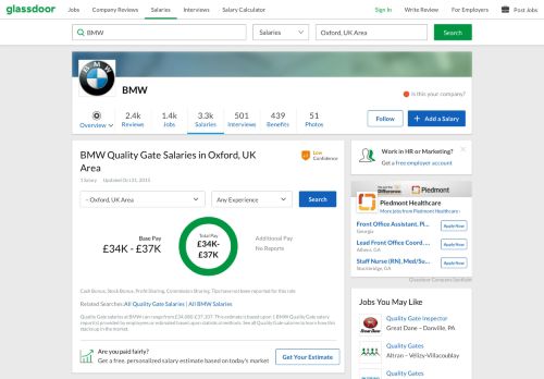 
                            8. BMW Quality Gate Salaries in Oxford, UK | Glassdoor