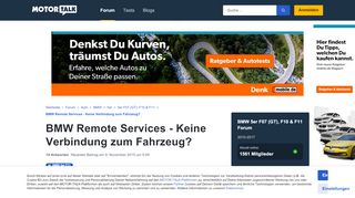 
                            9. BMW Remote Services - Keine Verbindung zum Fahrzeug? : BMW 5er F07 ...