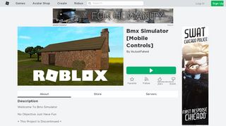 
                            11. Bmx Simulator [MOBILE CONTROLS] - Roblox