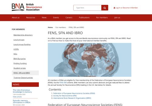 
                            11. BNA member access to FENS, SfN and the European Journal of ...