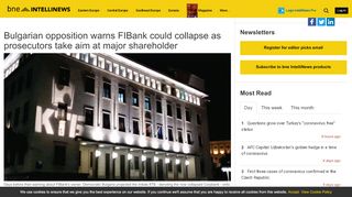 
                            12. bne IntelliNews - Bulgarian opposition warns FIBank could collapse as ...