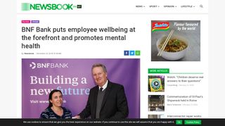 
                            4. BNF Bank puts employee wellbeing at the forefront and promotes ...