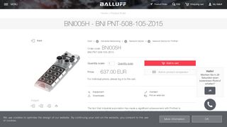 
                            2. BNI005H - BNI PNT-508-105-Z015 - Balluff