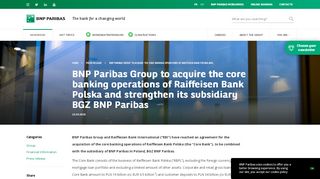 
                            13. BNP Paribas Group to acquire the core banking operations of ...