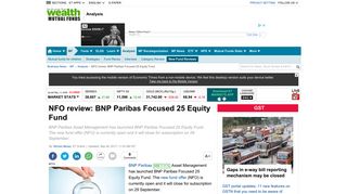 
                            11. BNP Paribas Mutual Fund: NFO review: BNP Paribas Focused 25 ...