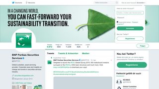 
                            7. BNP Paribas Securities Services (@BNPP2S) | Twitter