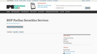 
                            11. BNP Paribas Securities Services | IPE Reference Hub