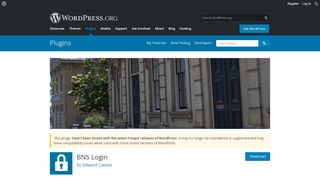 
                            4. BNS Login | WordPress.org