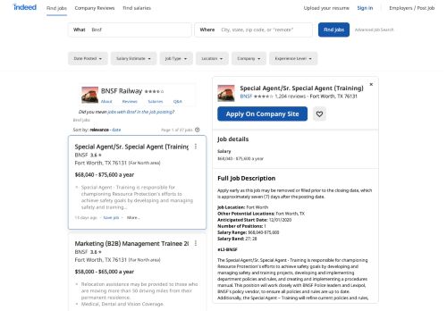 
                            10. Bnsf Jobs, Employment | Indeed.com