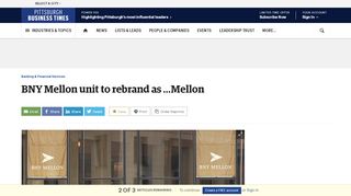 
                            11. BNY Mellon rebranding US mutli-asset manager as Mellon in January