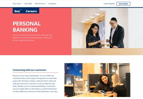 
                            7. BNZ Careers - Personal banking