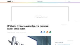 
                            10. BNZ cuts fees across mortgages, personal loans, credit cards | Stuff.co ...