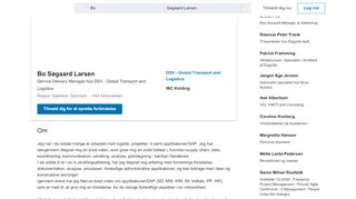 
                            12. Bo Søgaard Larsen – Service Delivery Manager – DSV - Global ...