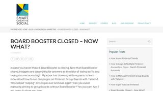 
                            3. Board Booster Closed - Now What? - Smart Creative Social