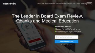 
                            1. Board Exam Review, Qbanks, Medical Education | RoshReview.com