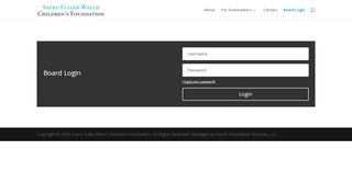 
                            9. Board Login | Avery-Fuller-Welch Children's Foundation