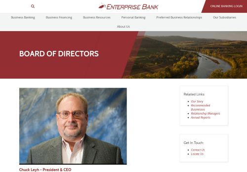 
                            12. Board of Directors › Enterprise Bank