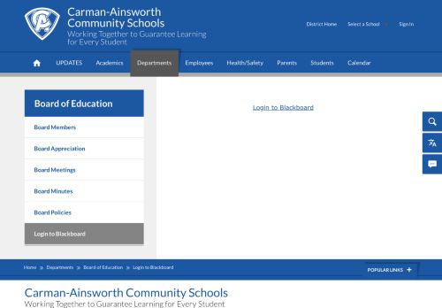 
                            12. Board of Education / Login to Blackboard