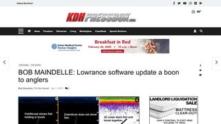 
                            12. BOB MAINDELLE: Lowrance software update a boon to anglers ...