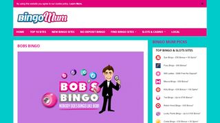 
                            6. Bobs Bingo | You Have £30 Bonus Cash Here! - Bingo Mum