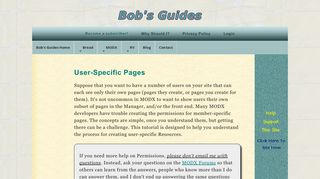 
                            7. Bob's Guides | User-Specific Pages