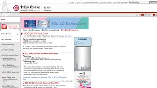 
                            5. BOC Credit Card (International) Ltd. - BOC SOGO Visa Card