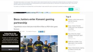 
                            12. Boca Juniors enter Konami gaming partnership - SportsPro Media