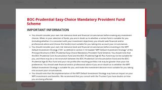 
                            1. BOCI-Prudential - MPF - My Account