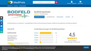 
                            13. Bodfeld-Apotheke Apothekenprofil · MediPreis.de