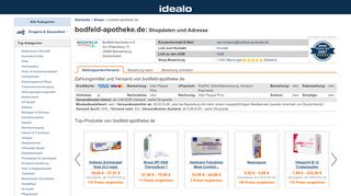 
                            2. bodfeld-apotheke.de Online-Shop aus Elbingerode: Daten ... - Idealo