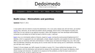 
                            4. Bodhi Linux - Minimalistic and pointless - Dedoimedo