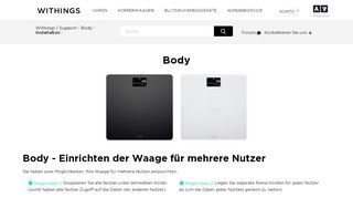 
                            6. Body - Einrichten der Waage für mehrere Nutzer – Withings | Support