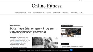 
                            6. BodyShape Erfahrungen - Das Programm von Anne Kissner im Test ...