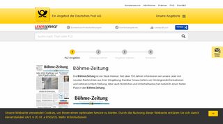 
                            8. boehme-zeitung im LESERSERVICE - Deutsche Post Leserservice