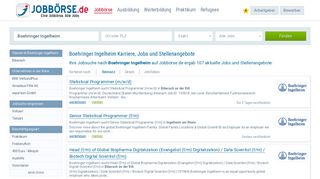 
                            11. Boehringer Ingelheim Jobs und Stellenangebote | www.jobbörse.de