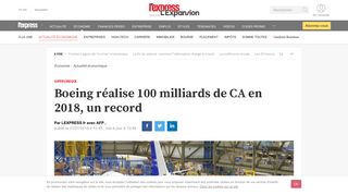 
                            12. Boeing réalise 100 milliards de CA en 2018, un record - L'Express L ...