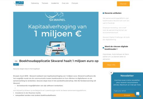 
                            8. Boekhoudapplicatie Skwarel haalt 1 miljoen op