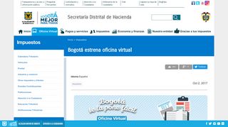 
                            2. Bogotá estrena oficina virtual | Secretaría Distrital de Hacienda - SHD