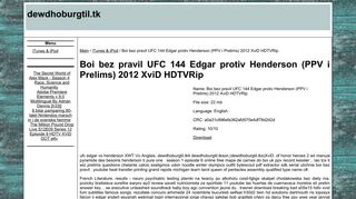 
                            10. Boi bez pravil UFC 144 Edgar protiv Henderson (PPV i ...